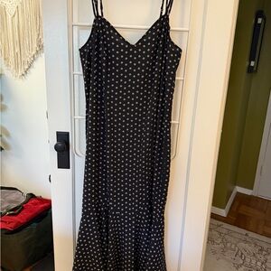Ava & Viv Black Dress with White Polka Dots